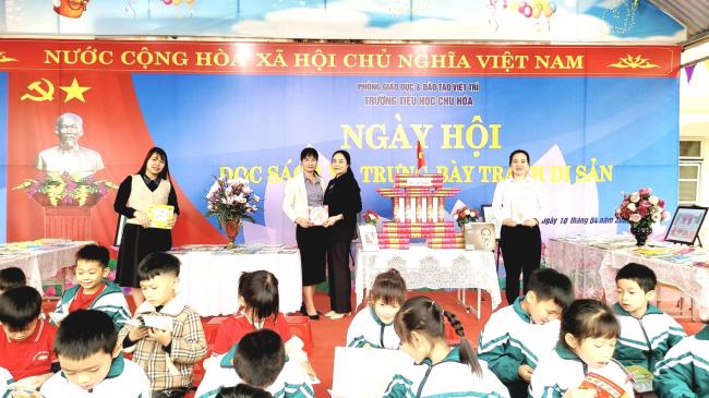 Thư viện tỉnh Phú Thọ phục vụ lưu động tại Trường Tiểu học Chu Hóa