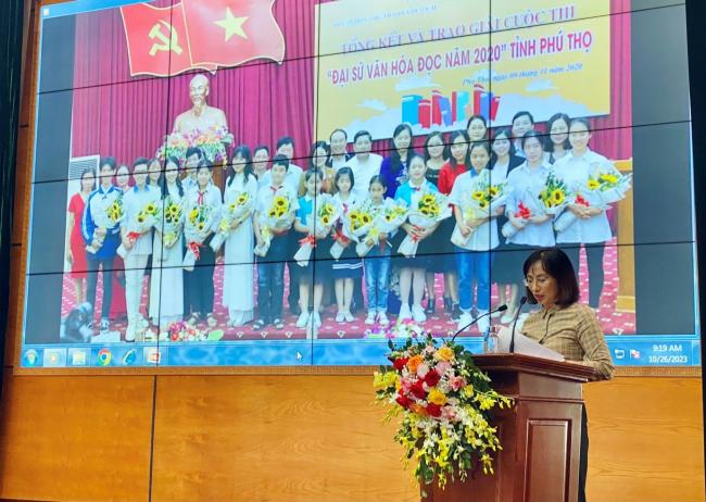 Thư viện tỉnh Phú Thọ nhận Bằng khen của Bộ Văn hóa, Thể thao và Du lịch vì đã có thành tích xuất sắc trong triển khai tổ chức Cuộc thi Đại sứ Văn hóa đọc 2019-2022